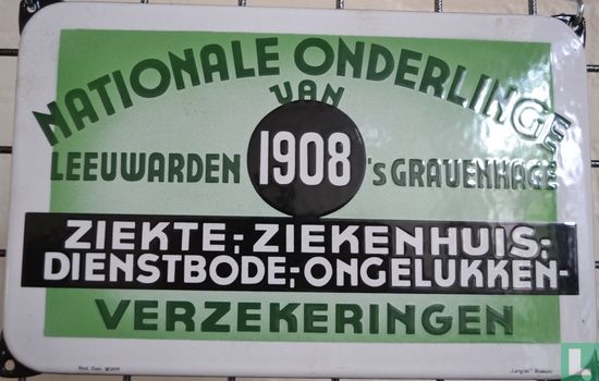 NATIONALE ONDERLINGE van 1908 Leeuwarden - 's Gravenhage