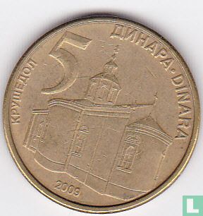Serbie 5 dinara 2009 - Image 1