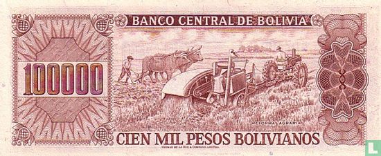 BOLIVIE 100 000 Pesos Bolivianos - Image 2