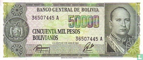 Bolivia 50.000 Pesos Bolivianos - Afbeelding 1