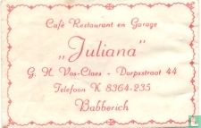 Café Restaurant en Garage "Juliana"