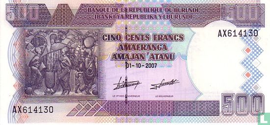 Burundi 500 Francs 2007 - Afbeelding 1
