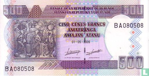 Burundi 500 Francs  - Image 1