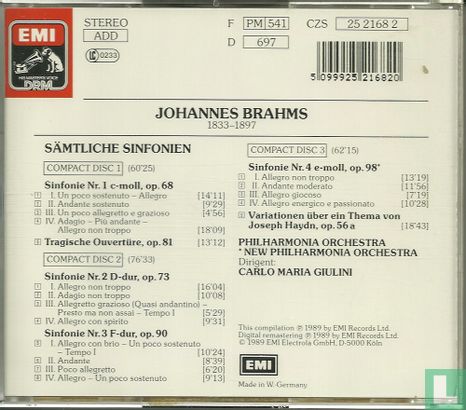 Brahms, Johannes:  Sämtlichen Sinfonien - Afbeelding 2