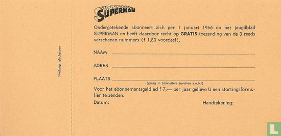 Superman Antwoordkaart/ Machtiging - Image 2