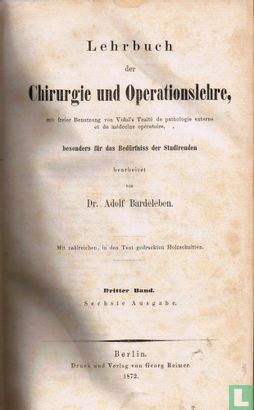Lehrbuch der Chirurgie und Operationslehre Dritter Band   - Image 2