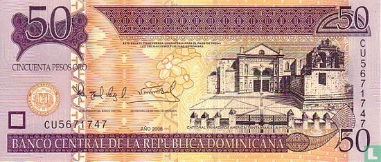 Dominicaanse Republiek 50 Pesos Oro 2008 - Afbeelding 1