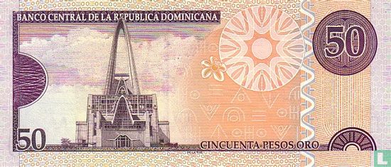 Dominicaanse Republiek 50 Pesos Oro 2008 - Afbeelding 2
