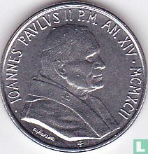 Vaticaan 100 lire 1992 - Afbeelding 1