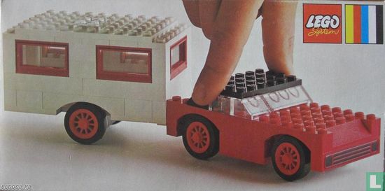 Lego 379 Auto met caravan