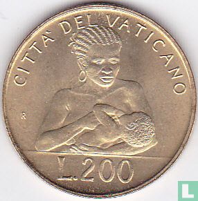 Vatikan 200 Lire 1992 - Bild 2