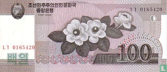North Korea 100 Won 2008 - Image 1