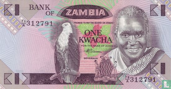 Sambia 1 Kwacha ND (1980-88) P23b - Bild 1