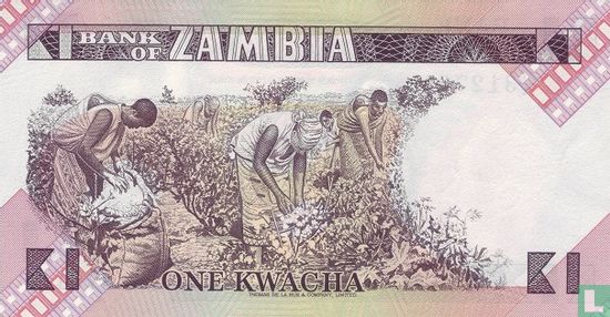 Zambie 1 Kwacha ND (1980-88) P23b - Image 2