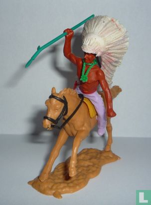 Chief with spear on horseback - Image 1