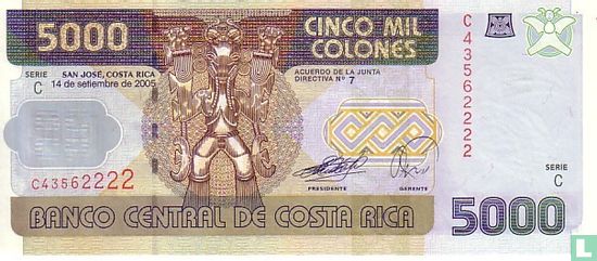 COSTA RICA 5 000 Colones - Image 1