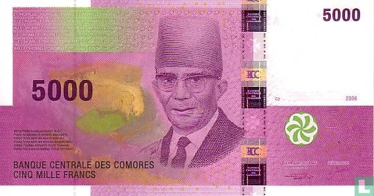 Comores 5000 Francs - Image 1