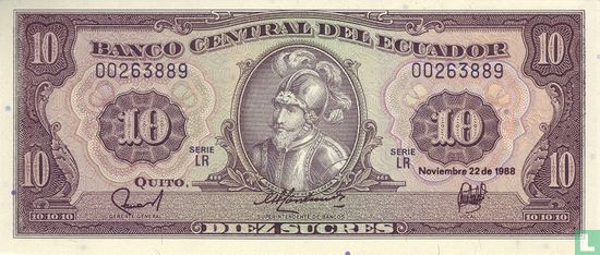 Ecuador 10 Sucres - Image 1