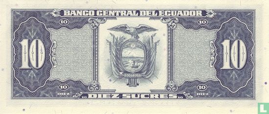 Ecuador 10 Sucres - Afbeelding 2