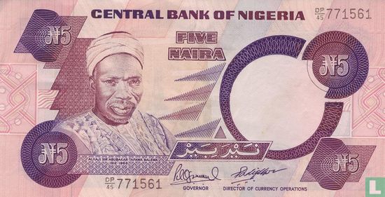 Nigeria 5 Naira ND (1984-) P24e - Bild 1