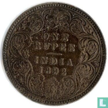 British India 1 rupee 1892 (Calcutta) - Image 1