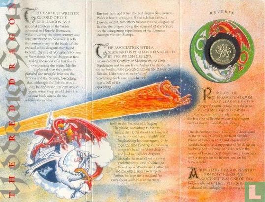 Vereinigtes Königreich 1 Pound 1995 (Folder) "Welsh Dragon" - Bild 2