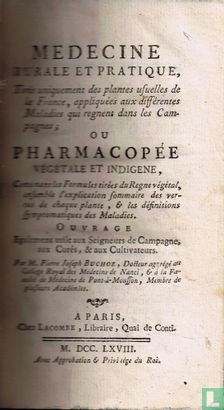 Médecine Rurale et Pratique ou Pharmacopée Végetale et Indigène - Afbeelding 2