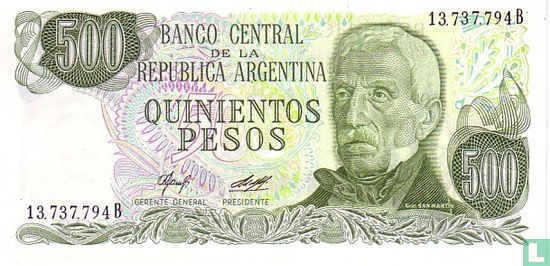 Argentinië 500 Pesos 1977 - Afbeelding 1