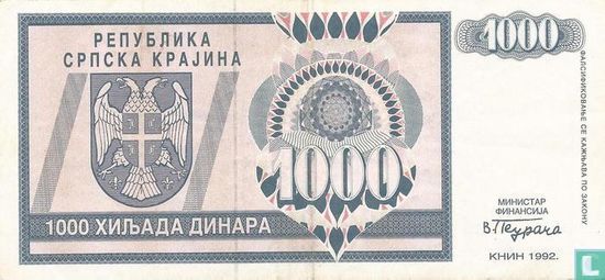 Srpska Krajina 1.000 Dinara 1992 - Image 1