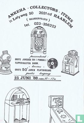 19880625 Grote jukebox en (pinball) flipperkasten show tevens grote 50er jaren platenbeurs