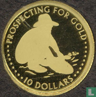 Salomonseilanden 10 dollars 2005 (PROOF) "Prospecting for gold" - Afbeelding 2