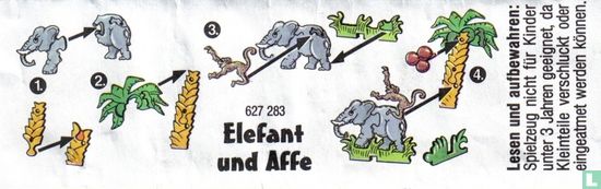 Olifant en aap - Afbeelding 3