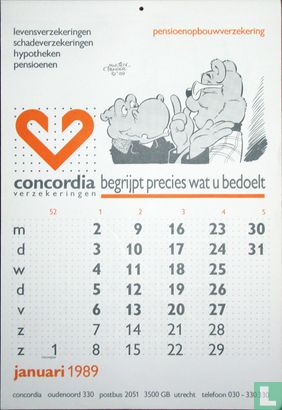 Concordia Kalender 1989 [zonder opdruk tussenpersoon]
