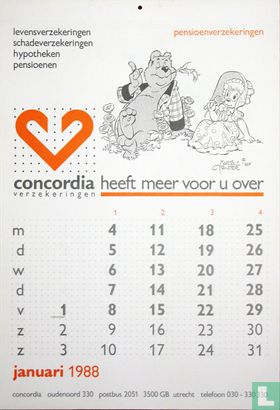 Concordia Kalender 1988 [zonder opdruk tussenpersoon]