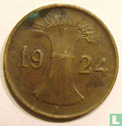 Empire allemand 1 rentenpfennig 1924 (A) - Image 1