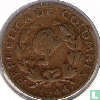 Colombie 5 centavos 1944 (sans marque d'atelier) - Image 1