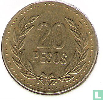 Kolumbien 20 Peso 1990 - Bild 2
