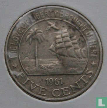 Liberia 5 Cent 1961 - Bild 1