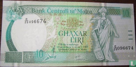 Banknote 10 Malta Liri 1967 - Bild 1