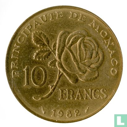Monaco 10 francs 1982 "Death of Princess Grace" - Image 1