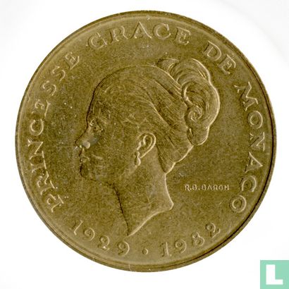 Monaco 10 Franc 1982 "Death of Princess Grace" - Bild 2
