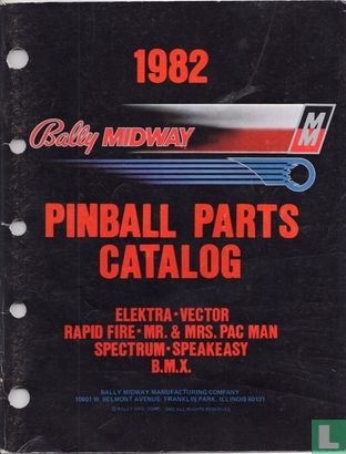Bally pinball 1982 parts catalog  - Image 1
