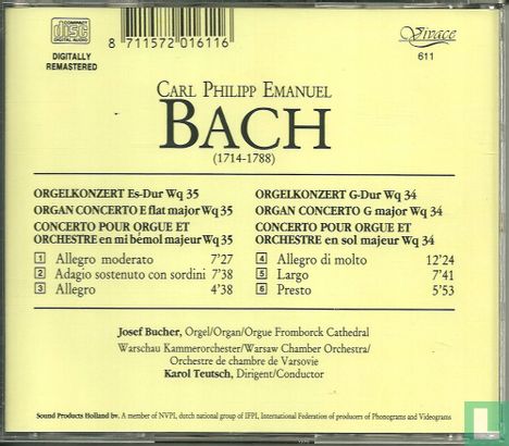 Bach, C.P.E.: Organ Concertos - Bild 2