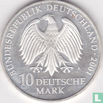 Allemagne 10 mark 2001 "750 years Sainte-Catherine convent and 50 years Stralsund oceanographic museum" - Image 1