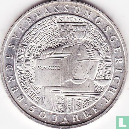 Allemagne 10 mark 2001 "50 years Federal Constitutional Court" - Image 2