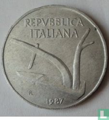 Italië 10 lire 1987 - Afbeelding 1