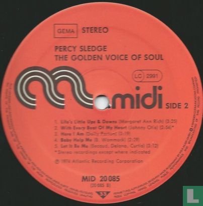 Percy Sledge The Golden Voice Of Soul  - Afbeelding 3