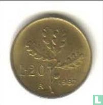 Italien 20 Lire 1987 - Bild 1