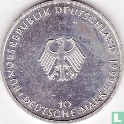 Deutschland 10 Mark 1999 "50th anniversary Bundesrepublik Constitution" - Bild 1
