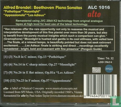 Piano Sonatas Moonlight, Appassionata, Pathétique & Les Adieux - Afbeelding 2